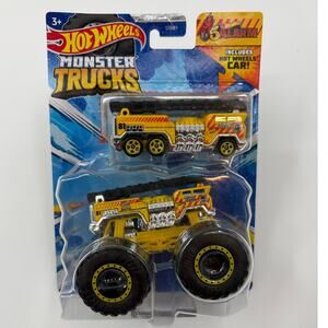 Hot Wheels Monster Trucks 5 Alarm & 5 Alarm Fire Truck Combo